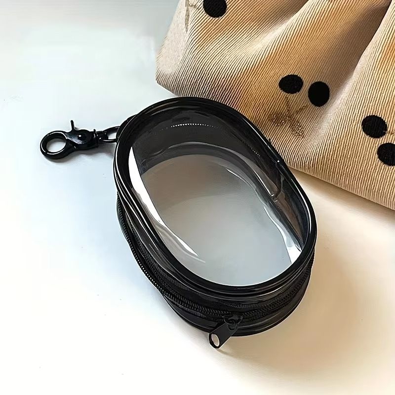 ClearTech Mini Transparent Zipper Pouch – Compact Organizer for Earphones, Chargers & Accessories