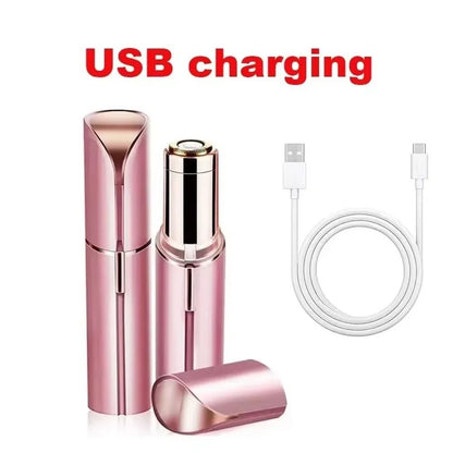 Rechargeable 2 in 1 Eyebrow Razor and Hair Shaver with LED Light