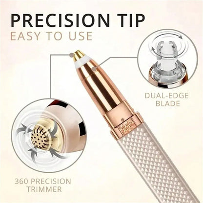 Rechargeable 2 in 1 Eyebrow Razor and Hair Shaver with LED Light