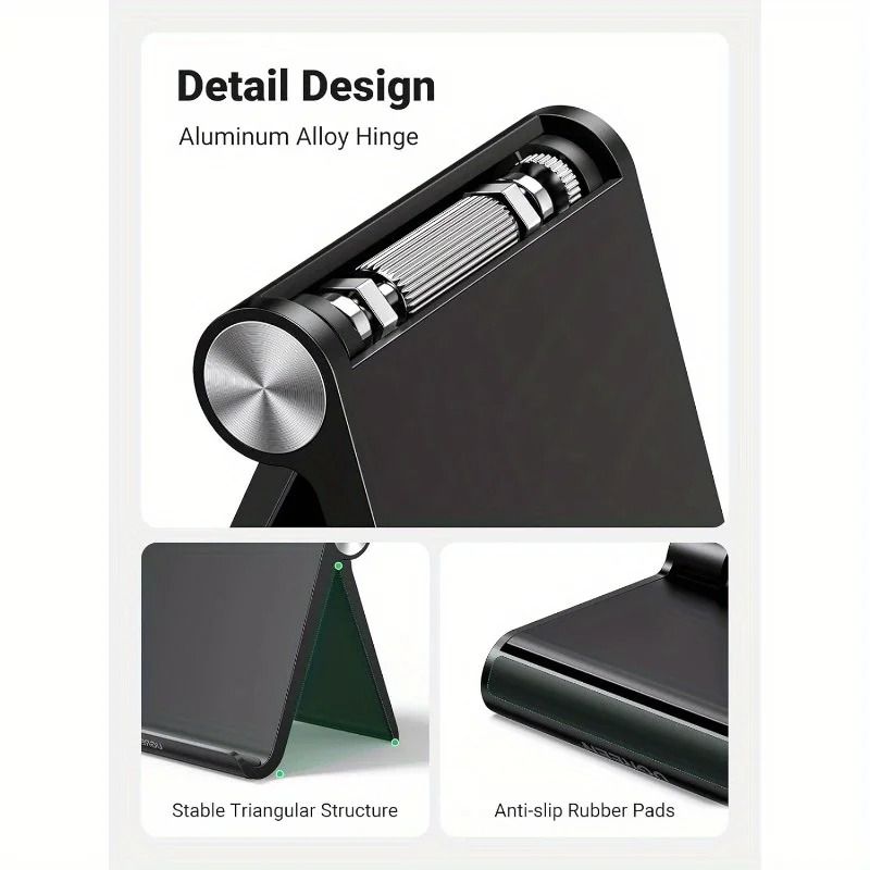 Adjustable Portable Tablet Phone Holder Foldable Desktop Base Strong Device Stability