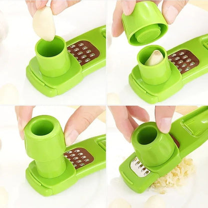 Household Garlic and Ginger Press with Grater and Slicer
