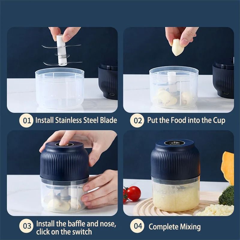 Mini Wireless Electric Vegetable Chopper