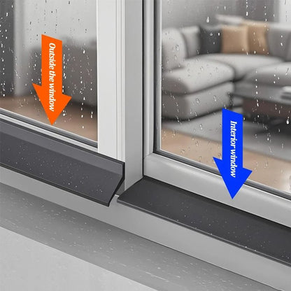 Home Window Water Blocking Bar Sliding Window Rain Weatherstrip Balcony Insulation Windproof Sealing Strip