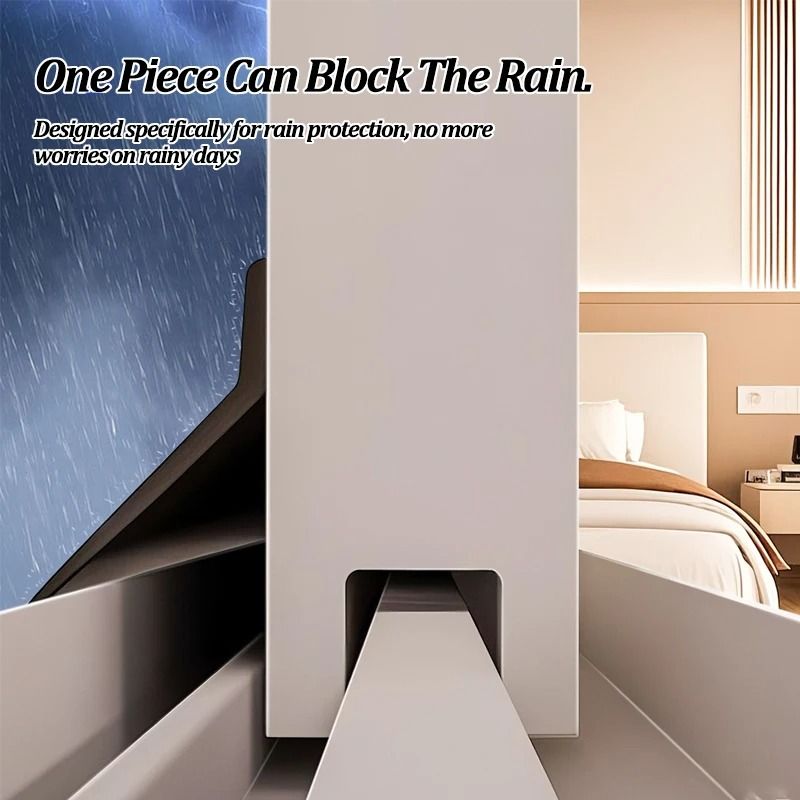 Home Window Water Blocking Bar Sliding Window Rain Weatherstrip Balcony Insulation Windproof Sealing Strip