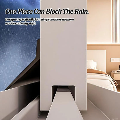 Home Window Water Blocking Bar Sliding Window Rain Weatherstrip Balcony Insulation Windproof Sealing Strip