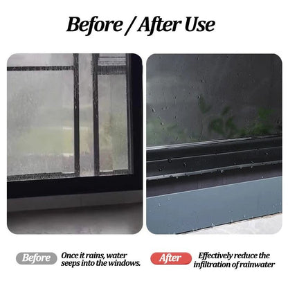 Home Window Water Blocking Bar Sliding Window Rain Weatherstrip Balcony Insulation Windproof Sealing Strip