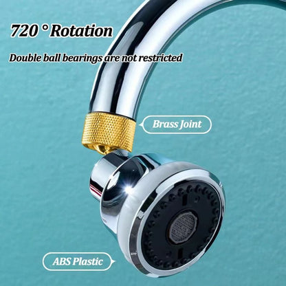 360 Degree Rotating Kitchen Faucet Aerator Four Modes Anti Splash Tap Nozzle Sink Washbasin Adapter