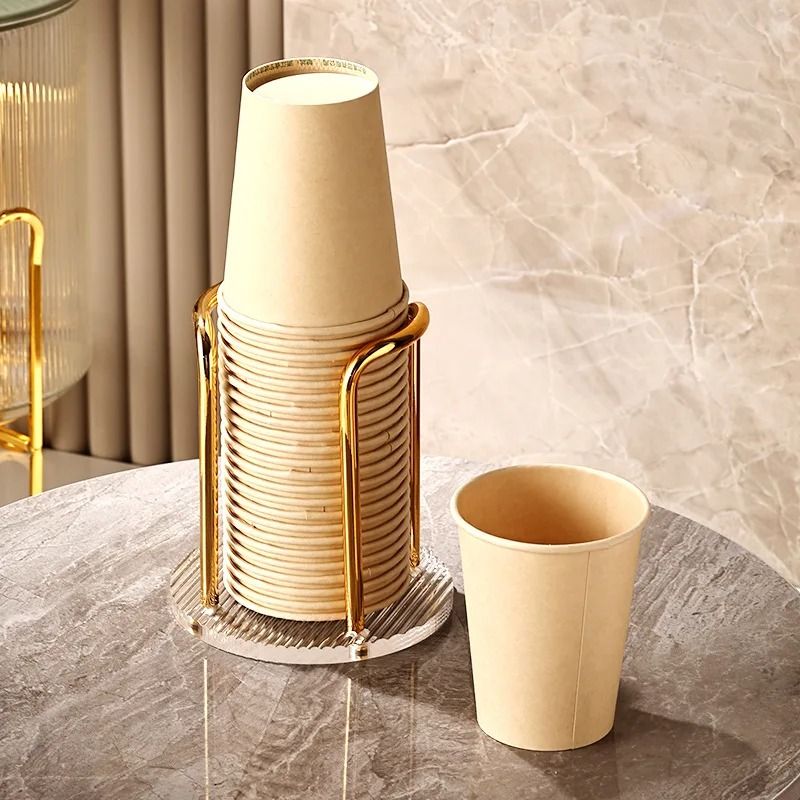 Luxury Disposable Cup Storage Holder Dispenser Rack Shelf for Home