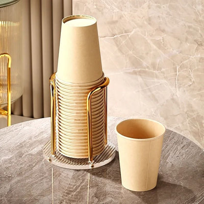 Luxury Disposable Cup Storage Holder Dispenser Rack Shelf for Home