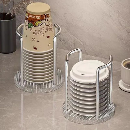 Luxury Disposable Cup Storage Holder Dispenser Rack Shelf for Home