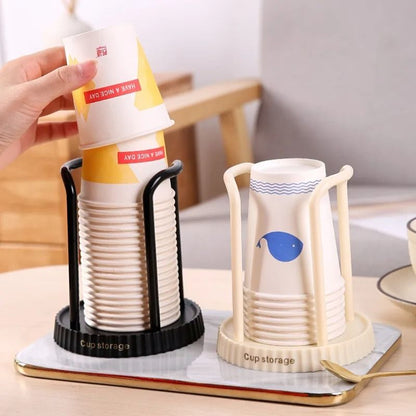 Luxury Disposable Cup Storage Holder Dispenser Rack Shelf for Home