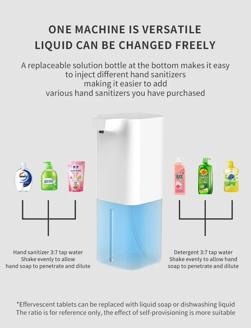 Automatic Infrared Sensor Soap Dispenser USB Rechargeable for Kitchen and Bathroom