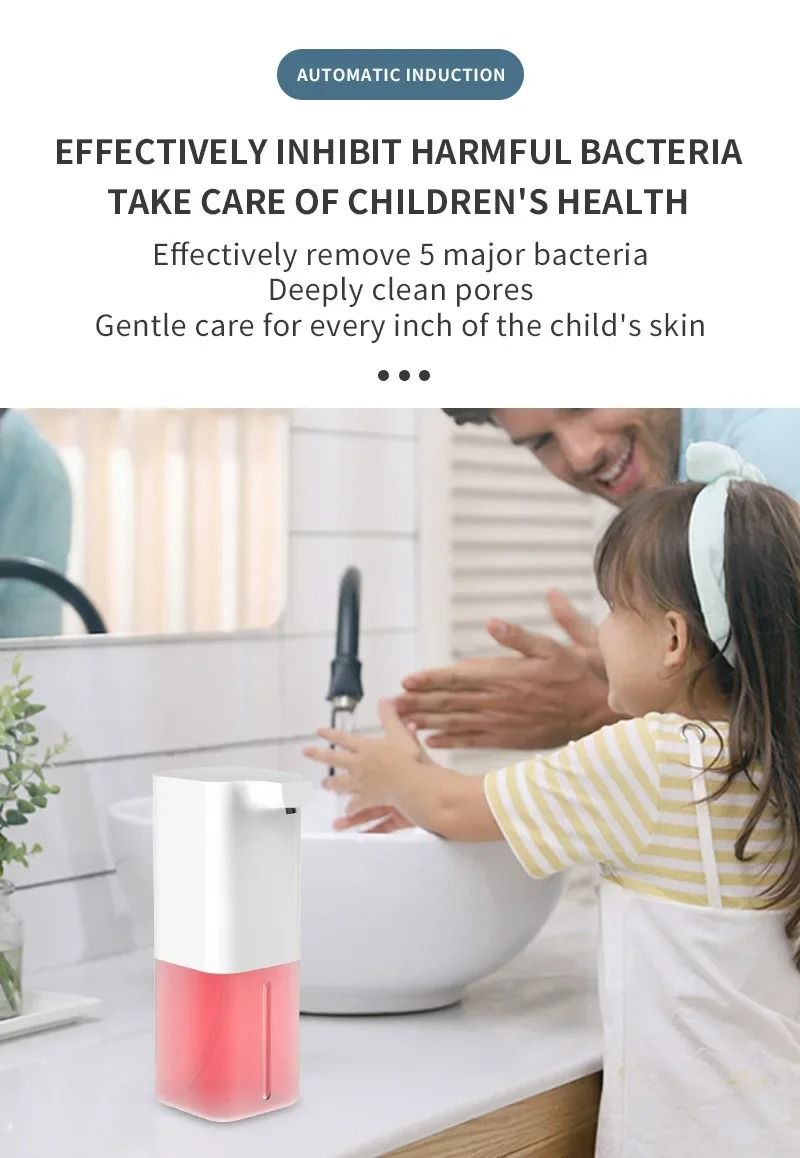 Automatic Infrared Sensor Soap Dispenser USB Rechargeable for Kitchen and Bathroom