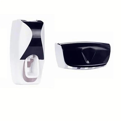 Wall Mounted Toothbrush and Toothpaste Holder Set with Automatic Dispenser and Cup