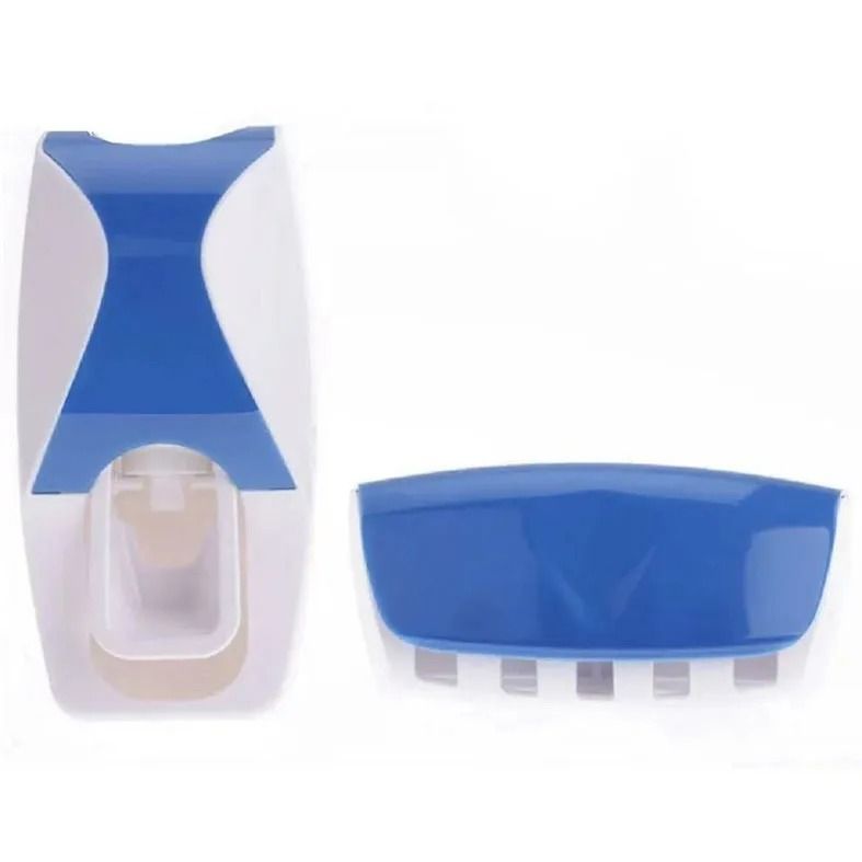 Wall Mounted Toothbrush and Toothpaste Holder Set with Automatic Dispenser and Cup