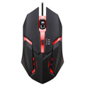 black / red
