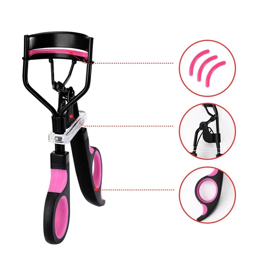 Dual Color Handle Eyelash Curler and Eyebrow Trimmer Set
