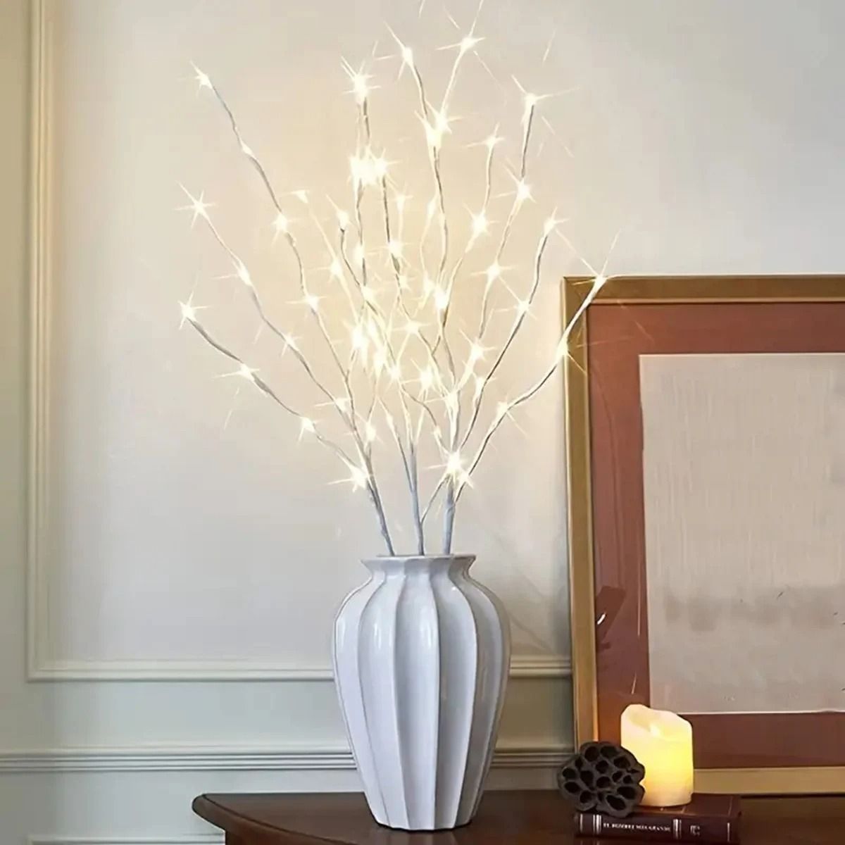 White Birch Branch LED Lights