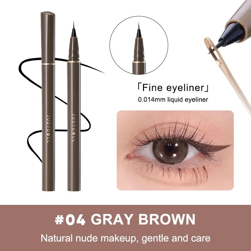 Judydoll Precision Liquid Eyeliner Pen Ultra Fine Tip Waterproof Smudge Proof 24 Hour Long Lasting