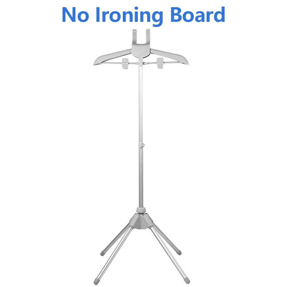 All-In-One Adjustable Steamer Stand & Handheld Ironing Board – 33–63 in Portable Foldable Garment Rack