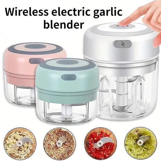 Electric Garlic Chopper and Meat Mincer – 100ML/250ML Portable Food Processor