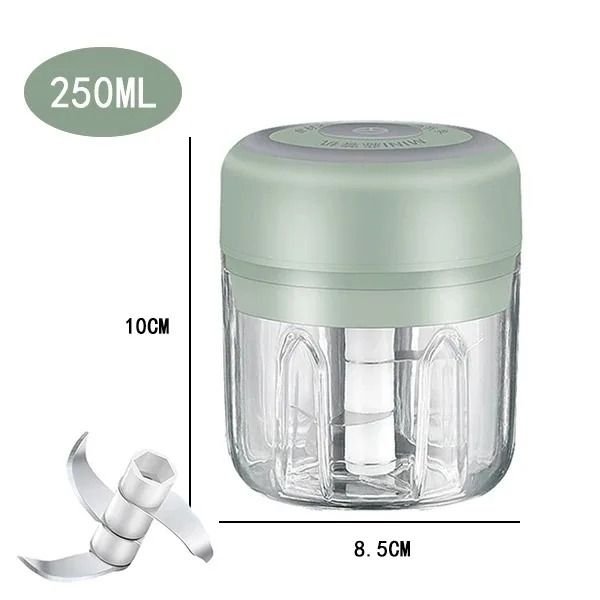 Electric Garlic Chopper and Meat Mincer – 100ML/250ML Portable Food Processor