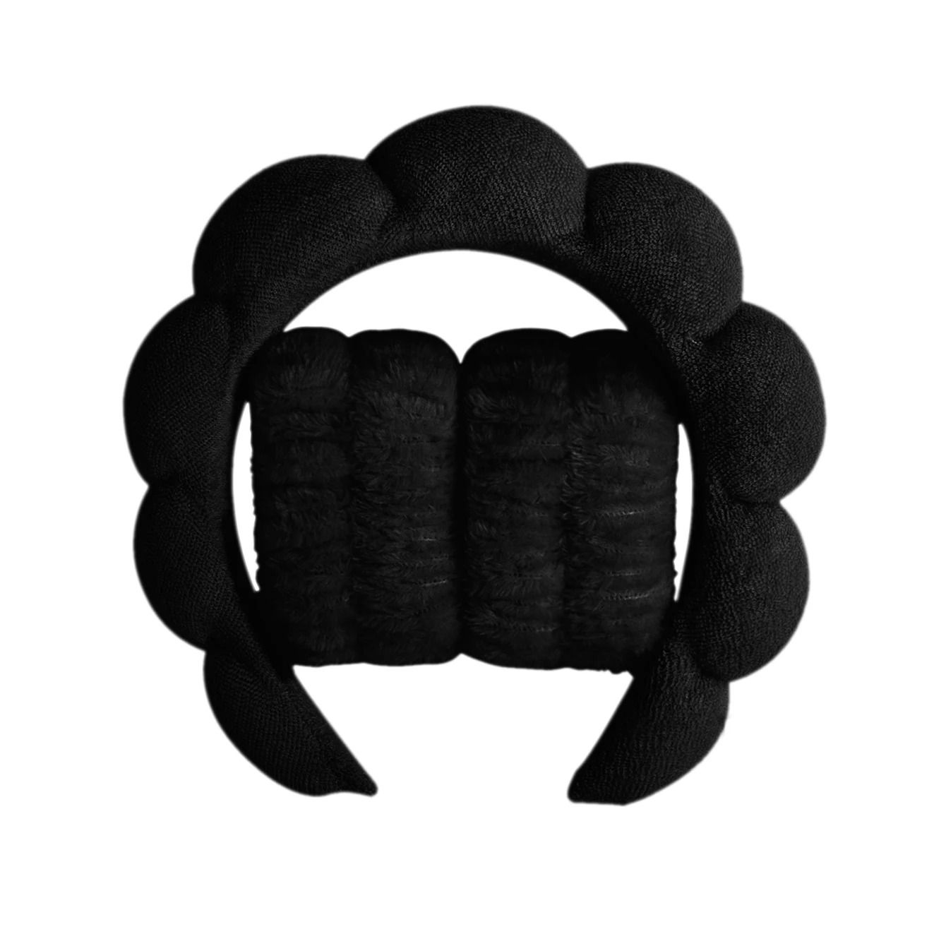 3PCS Microfiber Spa Headband and Wristband Set for Skincare and Makeup