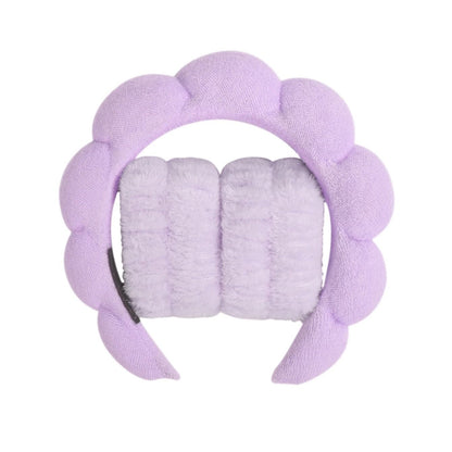 3PCS Microfiber Spa Headband and Wristband Set for Skincare and Makeup