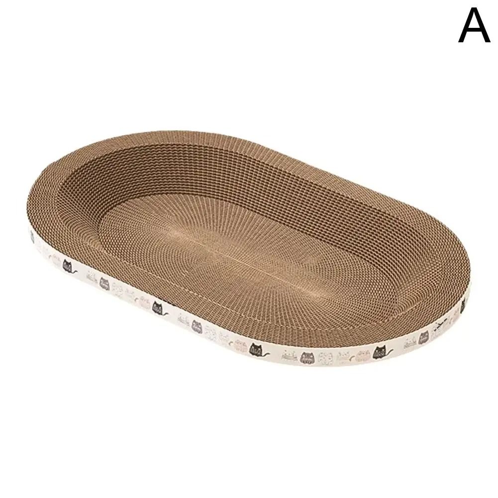 Round Corrugated Cat Scratcher Bed for Claw Care and Playtime