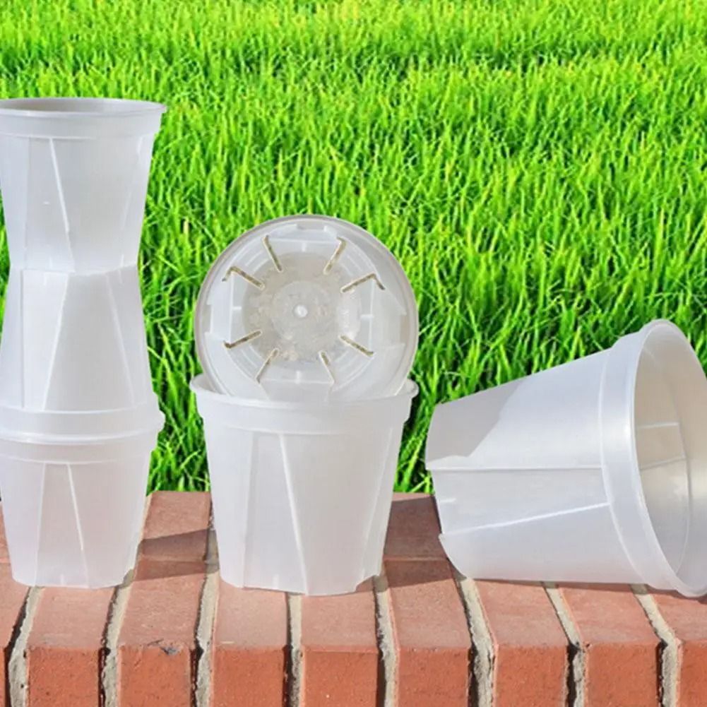 Transparent Green Root Control Plant Pot