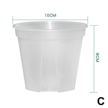 Transparent Green Root Control Plant Pot