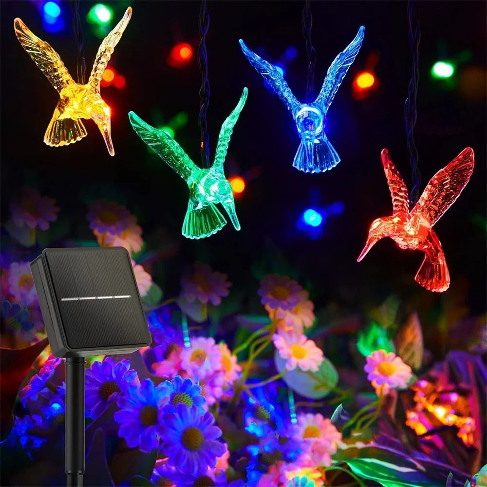 20LED Solar Hummingbird String Lights for Garden and Holiday Decoration