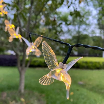 20LED Solar Hummingbird String Lights for Garden and Holiday Decoration