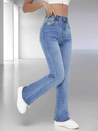 Women High Waist Slim Fit Jeans Casual Denim Pants