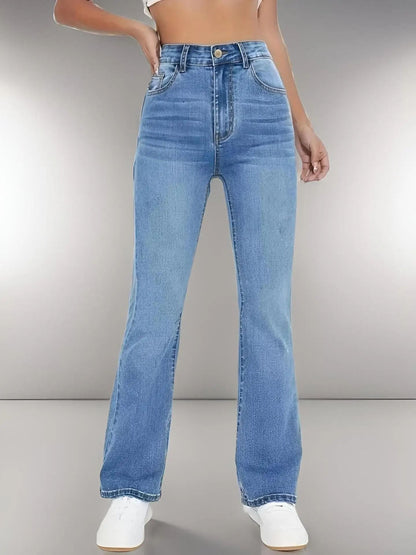 Women High Waist Slim Fit Jeans Casual Denim Pants