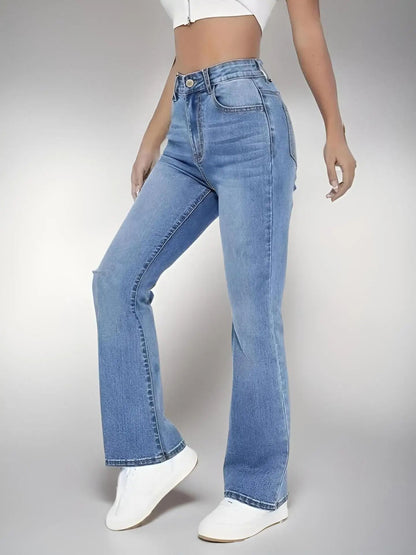 Women High Waist Slim Fit Jeans Casual Denim Pants