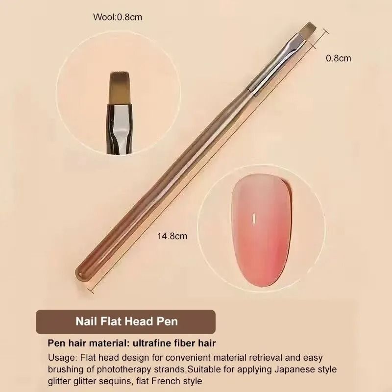 Women 9-Piece UV Gel Nail Brush Liner DIY Painting Pen Set