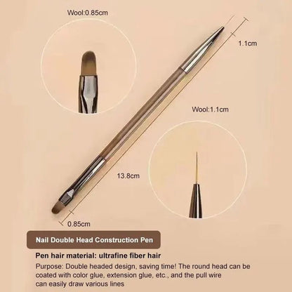 Women 9-Piece UV Gel Nail Brush Liner DIY Painting Pen Set