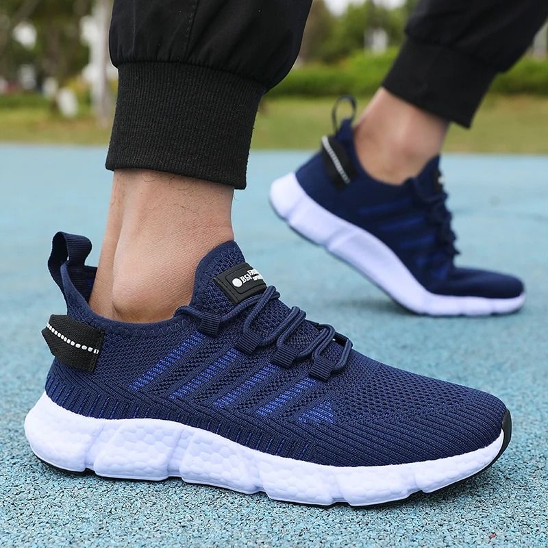 Men Mesh Breathable Running Shoes Lightweight Casual Outdoor Exercise Trainers