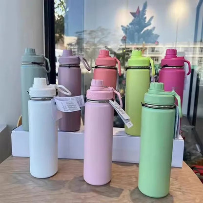 710 ml Stainless Titanium Vacuum Sports Bottle Leakproof Outdoor Cup