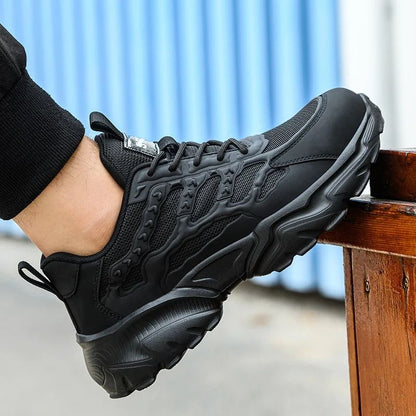 Men Lightweight Protective Work Safety Sneakers Breathable Anti Puncture