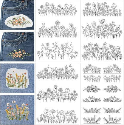 Water Soluble Embroidery Stabilizer Sheets – Stick and Stitch Wash Away Floral and Butterfly Designs