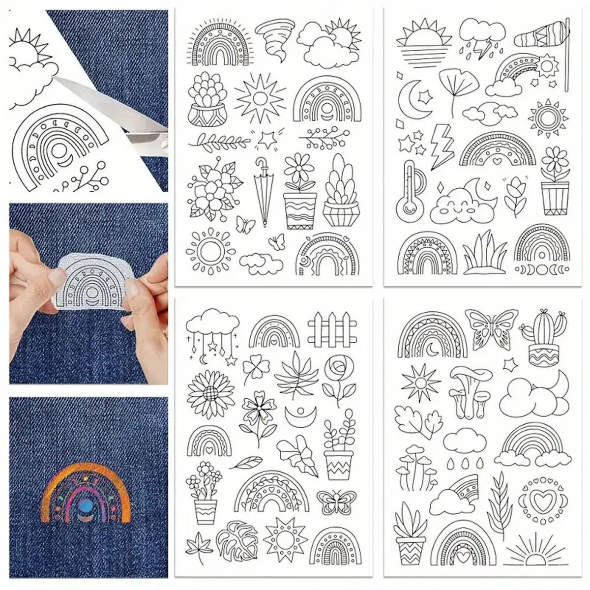 Water Soluble Embroidery Stabilizer Sheets – Stick and Stitch Wash Away Floral and Butterfly Designs