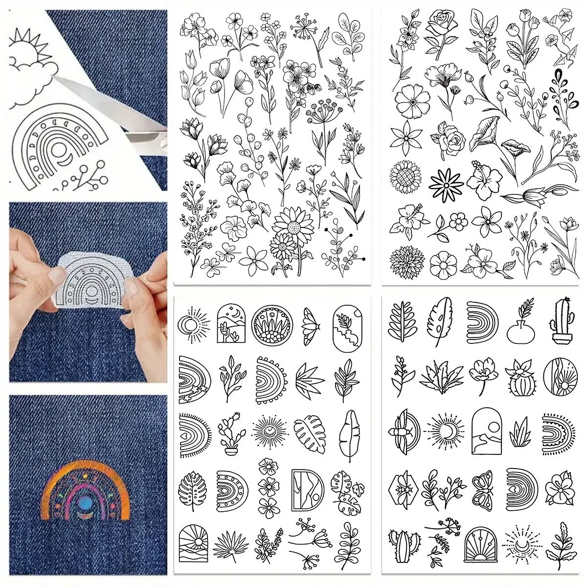 Water Soluble Embroidery Stabilizer Sheets – Stick and Stitch Wash Away Floral and Butterfly Designs
