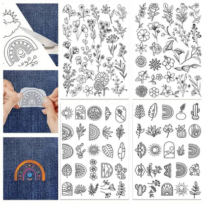 Water Soluble Embroidery Stabilizer Sheets – Stick and Stitch Wash Away Floral and Butterfly Designs