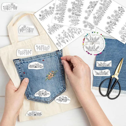 Water Soluble Embroidery Stabilizer Sheets – Stick and Stitch Wash Away Floral and Butterfly Designs