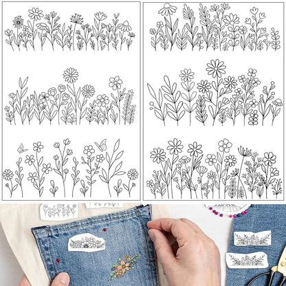 Water Soluble Embroidery Stabilizer Sheets – Stick and Stitch Wash Away Floral and Butterfly Designs