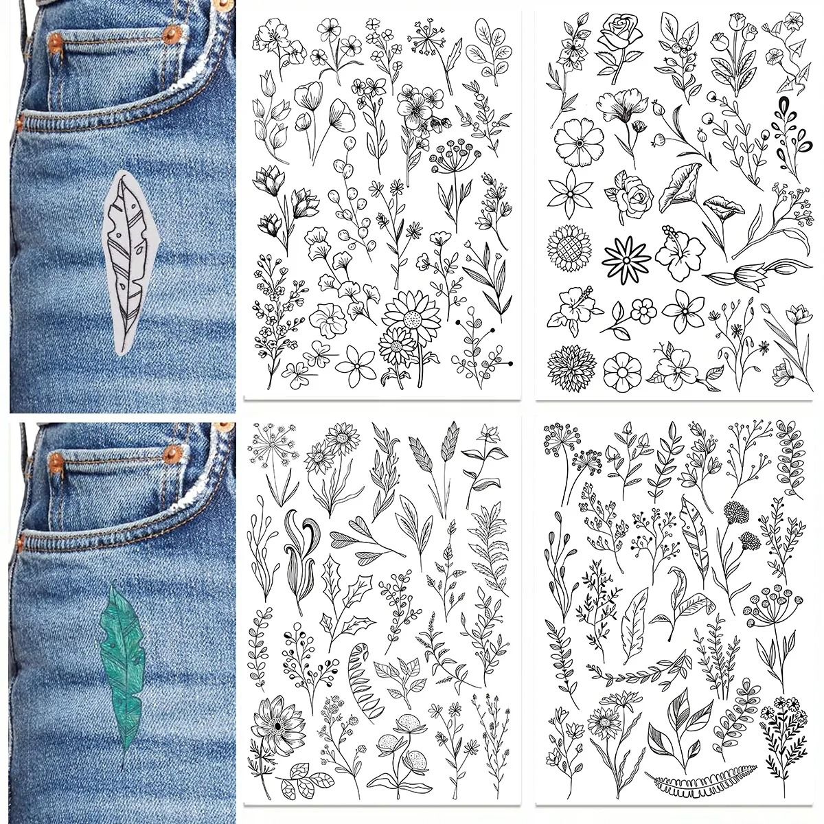 Water Soluble Embroidery Stabilizer Sheets – Stick and Stitch Wash Away Floral and Butterfly Designs