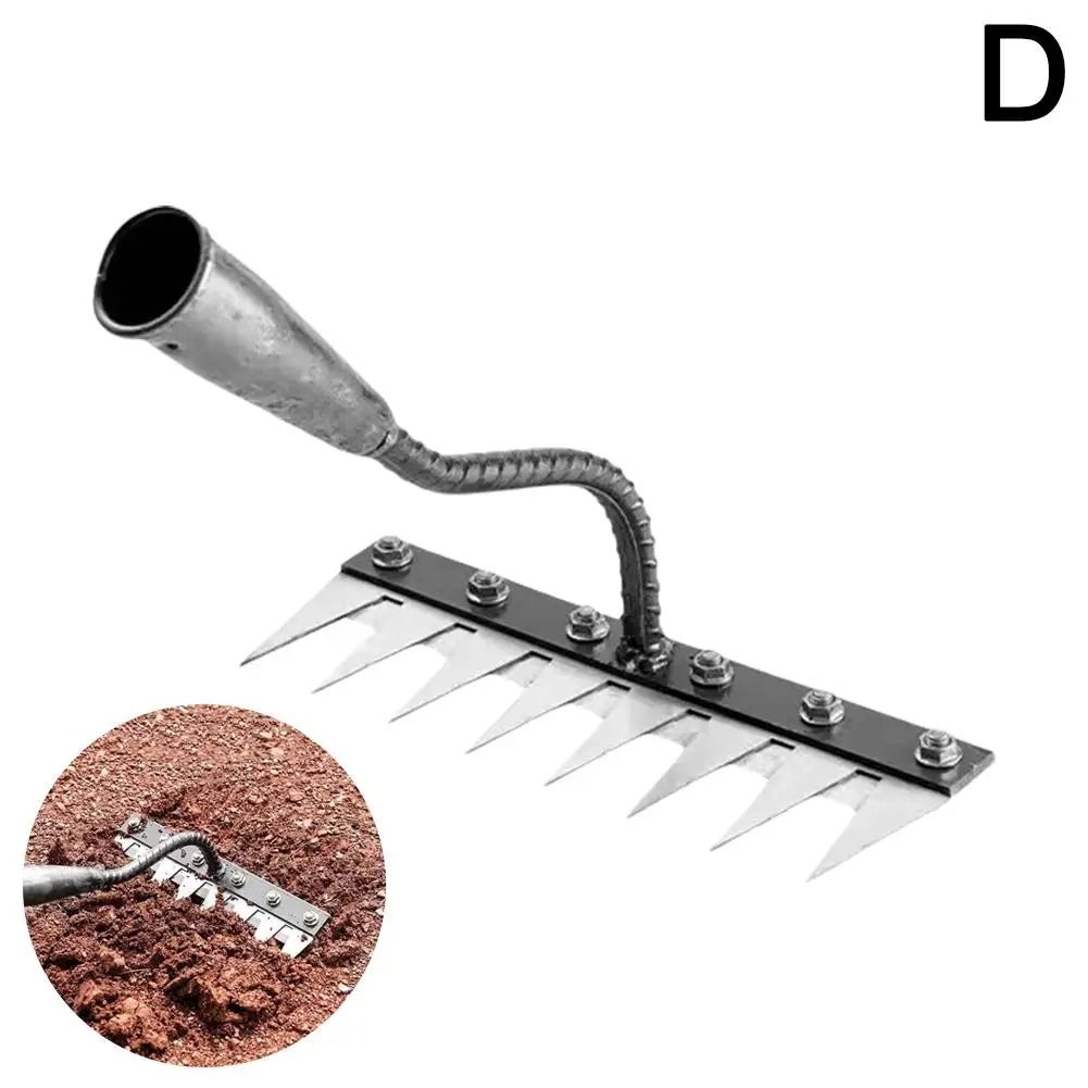 Carbon Steel Garden Hand Rake for Weeding and Soil Scarifying