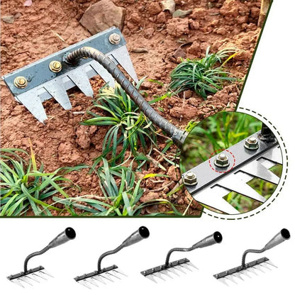 Carbon Steel Garden Hand Rake for Weeding and Soil Scarifying